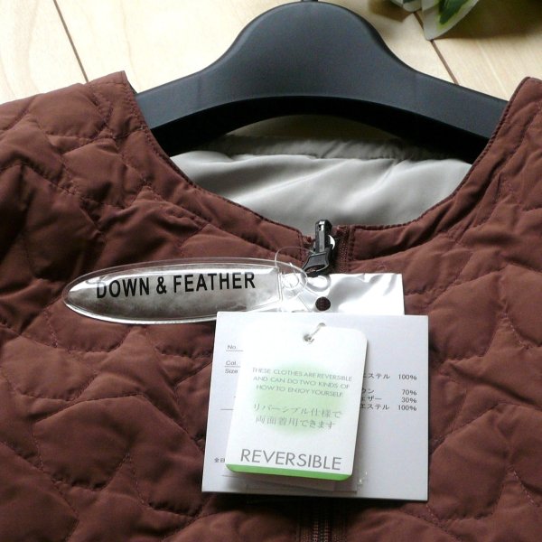 画像5: 新品 9969 M リバーシブル ダウンジャケット レンガ系 秋冬 レディース ダウン70％ 星模様 キルティング 高級 上質 上品 50代 60代 70代