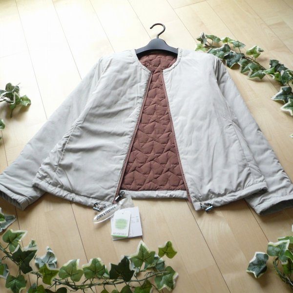 画像3: 新品 9969 M リバーシブル ダウンジャケット レンガ系 秋冬 レディース ダウン70％ 星模様 キルティング 高級 上質 上品 50代 60代 70代