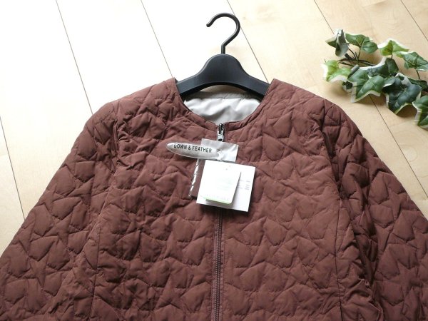 画像9: 新品 9969 M リバーシブル ダウンジャケット レンガ系 秋冬 レディース ダウン70％ 星模様 キルティング 高級 上質 上品 50代 60代 70代