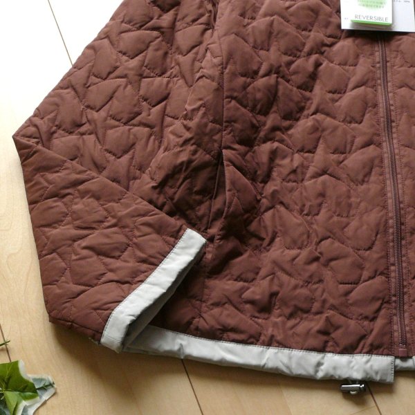 画像8: 新品 9969 M リバーシブル ダウンジャケット レンガ系 秋冬 レディース ダウン70％ 星模様 キルティング 高級 上質 上品 50代 60代 70代