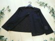 画像1: 新品 9662 ML 後カットワーク 刺繍 カーディガン 黒 春 夏 秋 綿100％ スラブ 異素材切替 レディース ノーカラー ジャケット (1)