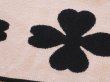 画像4: 【新品】6520【L】上質 配色 ニットワンピース 黒×ベージュ 四つ葉のクローバー模様 秋冬 大人スタイル (4)