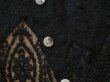 画像8: 【新品】7197【L】上質 スカラップ刺繍レース カーディガン ブラック フリル袖 綿混 羽織りもの エレガント 春 夏 (8)