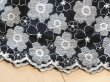 画像5: 【新品】7951【L】上質 花模様総刺繍 ボリューム フレアスカート 黒系 上品 優美 エレガント (5)