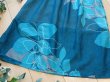 画像3: 【新品】8066【L】大きな花柄 ワンピース 青緑系 半袖 綿100％ 透け感 シャーリング インド製 ナチュラルコットン 40代 50代 60代 夏 (3)