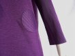 画像7: 【新品】8331【L】上質 横プリーツ チュニックワンピース 紫 長袖 重ね着風 ドット模様 チュール 40代 50代 60代 春 夏 秋  (7)