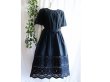 画像11: 【新品】8335【42】上質 高級 綿100％ カットワーク刺繍 ワンピース 黒 半袖 リボン付き 上品 エレガント 40代 50代 60代 春 夏 秋 (11)