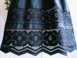 画像3: 【新品】8335【42】上質 高級 綿100％ カットワーク刺繍 ワンピース 黒 半袖 リボン付き 上品 エレガント 40代 50代 60代 春 夏 秋 (3)