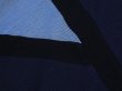 画像2: 【新品】8807【L】上質 大きな幾何学柄 プリーツカーディガン 紺系 モード感 高級 40代 50代 60代 春 夏 秋 (2)