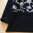 画像4: 新品 9279 ML 裏起毛 刺繍 プルオーバー 秋 冬 花鳥 レディース 黒系 ウール調生地 スウェット ハイネック 異素材切替 (4)