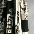画像4: 新品 9437 ML ヨーロッパ風人物画 ニット チュニック ワンピース 秋 冬 レディース ベージュ黒系 ゆったり ハイネック 配色 切替 上品 (4)