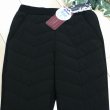 画像4: 新品 9485 M ダウンパンツ ダウン80％ 後ろ裏微起毛 秋 冬 レディース 黒 異素材切替パンツ ストレッチ 撥水加工 上質 (4)