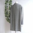 画像10: 新品 9487 ML 刺繍 ニット チュニック ワンピース 秋 冬 異素材切替 レディース グレー系 長袖 ハイネック リブ編み 上品 上質 (10)