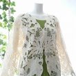 画像3: 新品 9491 ML クロシェ カットワーク 刺繍 カーディガン 春 夏 レディース ベージュ エレガント 羽織もの 上質 上品 (3)