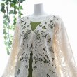 画像10: 新品 9491 ML クロシェ カットワーク 刺繍 カーディガン 春 夏 レディース ベージュ エレガント 羽織もの 上質 上品 (10)