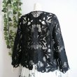 画像5: 新品 9492 ML クロシェ カットワーク 刺繍 カーディガン 春 夏 レディース 黒 エレガント 羽織もの 上質 上品 (5)