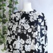 画像6: 新品 9495 ML 大きな花柄 チュニック 春 夏 秋 レディース 黒系 ゆったりハイネック ストレッチ 薄手 ジャージー (6)