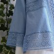 画像5: 新品 9513 L カットワーク 刺繍 綿麻混 シャツ ジャケット 春 夏 秋 ライトブルー系 レディース リネン コットン レース 高級 上質 上品 (5)