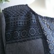 画像5: 新品 9514 L カットワーク 刺繍 綿麻混 シャツ ジャケット 春 夏 秋 紺ネイビー系 レディース リネン コットン レース 高級感 上質 上品 (5)