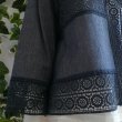 画像3: 新品 9514 L カットワーク 刺繍 綿麻混 シャツ ジャケット 春 夏 秋 紺ネイビー系 レディース リネン コットン レース 高級感 上質 上品 (3)