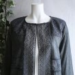 画像5: 新品 9515 L カットワーク 刺繍 綿麻混 シャツ ジャケット 春 夏 秋 黒ブラック系 レディース リネン コットン レース 高級感 上質 上品 (5)