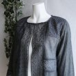 画像6: 新品 9515 L カットワーク 刺繍 綿麻混 シャツ ジャケット 春 夏 秋 黒ブラック系 レディース リネン コットン レース 高級感 上質 上品 (6)