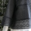 画像8: 新品 9515 L カットワーク 刺繍 綿麻混 シャツ ジャケット 春 夏 秋 黒ブラック系 レディース リネン コットン レース 高級感 上質 上品 (8)