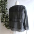 画像10: 新品 9515 L カットワーク 刺繍 綿麻混 シャツ ジャケット 春 夏 秋 黒ブラック系 レディース リネン コットン レース 高級感 上質 上品 (10)
