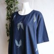 画像4: 新品 9520 ML リーフ刺繍 綿100％ デニム シャツ ワンピース 春 夏 秋 レディース 紺系 インディゴ インド製 ナチュラル コットン (4)