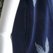 画像5: 新品 9520 ML リーフ刺繍 綿100％ デニム シャツ ワンピース 春 夏 秋 レディース 紺系 インディゴ インド製 ナチュラル コットン (5)