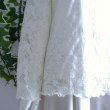 画像6: 新品 9528 ML フリル襟 花模様レース 綿混 カットソー ブラウス 春 夏 レディース 白 美しい透け感 プルオーバー 上品 (6)