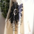 画像6: 新品 9533 ML 大きな花柄 英字 リネン風 綿100％ ワンピース 春 夏 生成り系 レディース インド製 ナチュラル コットン (6)