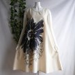 画像8: 新品 9533 ML 大きな花柄 英字 リネン風 綿100％ ワンピース 春 夏 生成り系 レディース インド製 ナチュラル コットン (8)