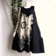 画像6: 新品 9534 ML 大きな花柄 英字 リネン風 綿100％ ワンピース 春 夏 黒系 レディース インド製 ナチュラル コットン (6)