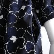 画像10: 新品 9562 ML 大きな花刺繍 綿100％ シャツ チュニック 春 夏 黒系 レディース ロング シャツ 上品 (10)