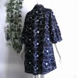 画像9: 新品 9562 ML 大きな花刺繍 綿100％ シャツ チュニック 春 夏 黒系 レディース ロング シャツ 上品 (9)