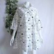 画像7: 新品 9563 ML 大きな花刺繍 綿100％ シャツ チュニック 春 夏 白系 レディース ロング シャツ 上品 (7)
