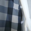 画像7: 新品 9570 ML 英国調 チェック シャツ ワンピース 春 夏 秋 紺系 レディース 異素材切替 フレンチ袖 クラシック 上品 (7)