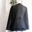 画像11: 新品 9588 ML 大きな花刺繍 オーガンジー カーディガン 春 夏 黒 レディース ストレッチ スラブ 異素材切替 上品 (11)