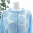 画像5: 新品 9598 ML 大きな花刺繍 メッシュ切替 カーディガン 春 夏 水色 レディース ストレッチ スラブ 異素材切替 上品 (5)