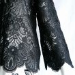 画像9: 新品 9604 ML クロシェ風 ブラウス カーディガン 黒 春 夏 レディース クラシカルレース 長袖 上質 上品 (9)