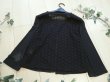 画像9: 新品 9662 ML 後カットワーク 刺繍 カーディガン 黒 春 夏 秋 綿100％ スラブ 異素材切替 レディース ノーカラー ジャケット (9)