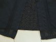 画像4: 新品 9662 ML 後カットワーク 刺繍 カーディガン 黒 春 夏 秋 綿100％ スラブ 異素材切替 レディース ノーカラー ジャケット (4)