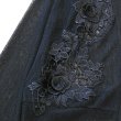 画像4: 新品 9700 ML クロシェ 立体 花刺繍 サマーニット カーディガン 黒 春 夏 秋 レディース 透け感 花モチーフ 上質 上品 (4)