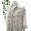 画像9: 新品 9733 L フロッキー 花模様 オーバー ブラウス アイボリー系 春 夏 秋 レディース 綿100％ コットン シャツ 上品 50代 60代 70代 (9)