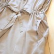 画像6: 新品 9736 L 綿 麻 リボン付 ワンピ ジレ ベージュ 春 夏 秋 レディース 襟あり フレンチ袖 羽織り リネン コットン 上品 50代 60代 70代 (6)