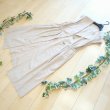 画像11: 新品 9736 L 綿 麻 リボン付 ワンピ ジレ ベージュ 春 夏 秋 レディース 襟あり フレンチ袖 羽織り リネン コットン 上品 50代 60代 70代 (11)