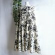 画像11: 新品 9738 L 大きな花柄 綿100％ ワンピース 夏 オフ白系 レディース インド製 コットン ボリューム フレア ロング 50代 60代 70代 (11)