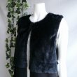 画像3: 新品 9878 ML ファー 切替 ロング ジレ 黒 秋 冬 レディース フェイクスエード フェイクファー ベスト 上質 上品 50代 60代 70代 (3)