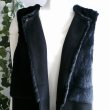 画像2: 新品 9878 ML ファー 切替 ロング ジレ 黒 秋 冬 レディース フェイクスエード フェイクファー ベスト 上質 上品 50代 60代 70代 (2)